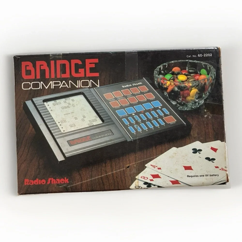 New In Box Radio Shack Bridge Companion Electronic Handheld Game Vintage Toy